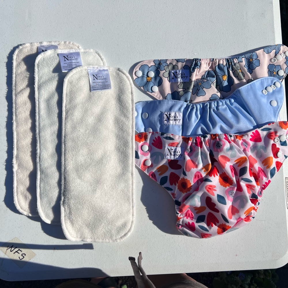 Cloth diapers Nora’s nursery